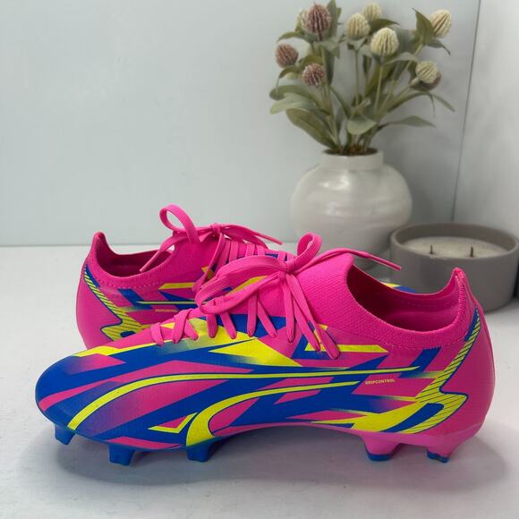 Puma Ultra LI Energy Firm/Artificial Ground Soccer Cleats Pink/Blue Men's 8.5 - Picture 7 of 9